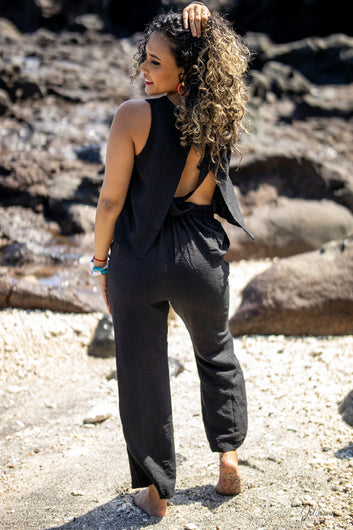 Amel - Combinaison pantalon noir