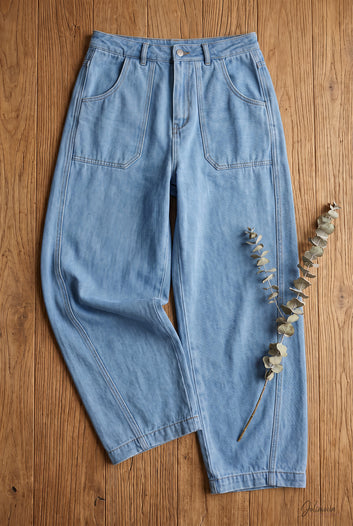 Teddy - Barrel denim clair