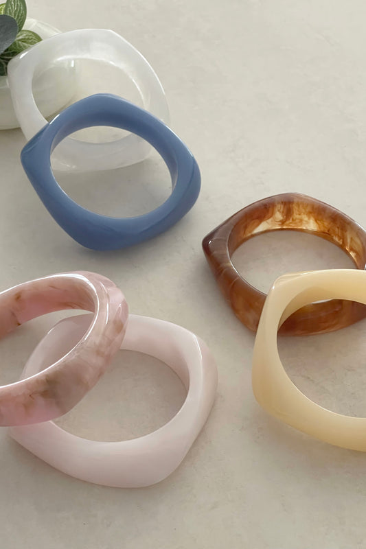 Marjolie - Bracelet Résine carré arrondie