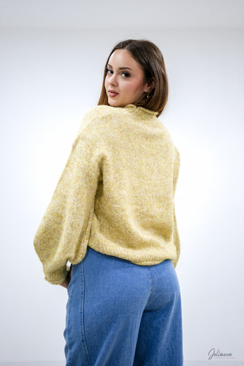 Lioréna – Pull maille douce fils dorés coupe oversize