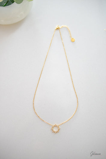 Collier soleil avec strass