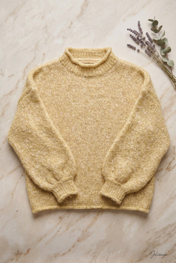 Lioréna – Pull maille douce fils dorés coupe oversize