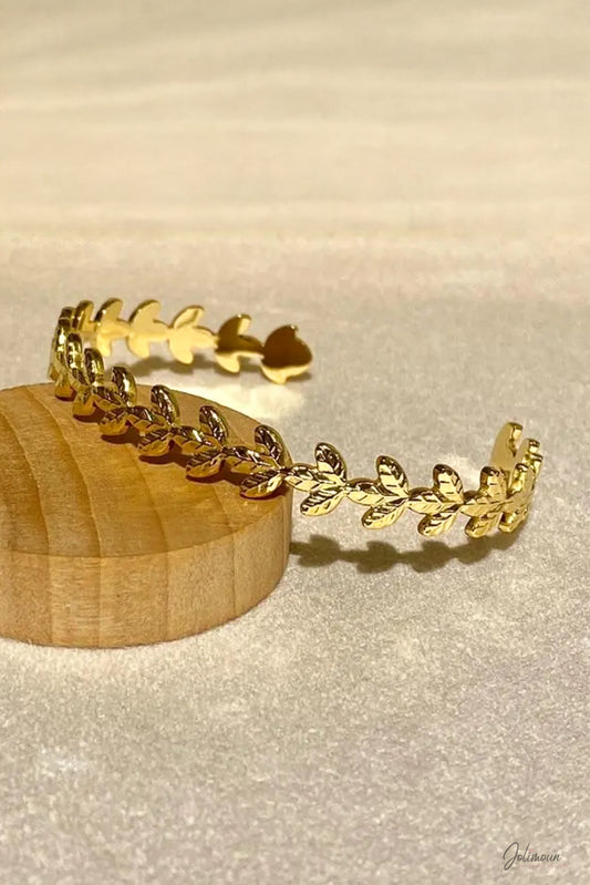 Lysée -Bracelet Feuilles Dorées