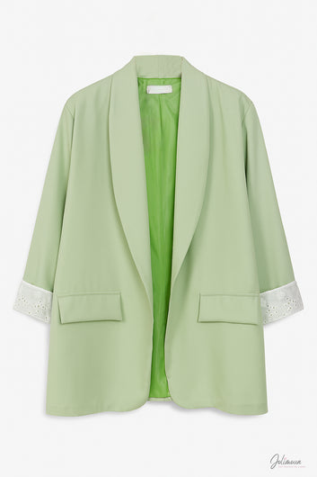 Gigi - Veste blazer oversize vert d’eau