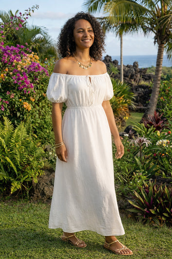 Anaïs - Robe longue manche ballon