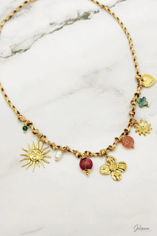 Amulette - Collier CHARMS doré