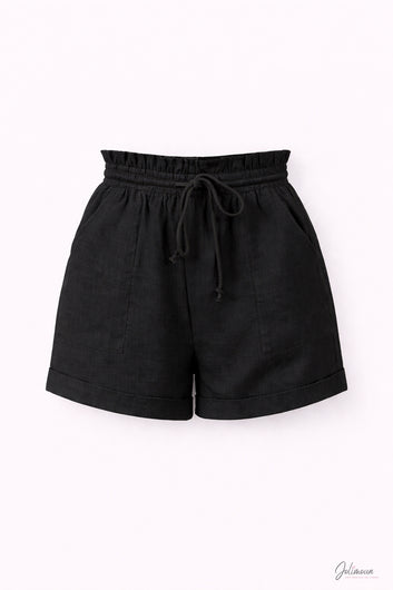 Lilie- Short taille haute élastique avec cordon de serrage