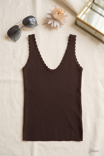 Nessa - Top Maille choco